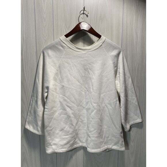 Vtg Center Star Fleece Bunny I am Not Fat Graphic Sweatshirt XLT 1988 3/4 Sleeve - Picture 7 of 10